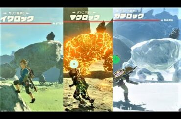 【イワロック類 全40体の場所】 攻略 ゼルダの伝説 ブレスオブザワイルド  "All 40 Stone Talus Locations" BREATH OF THE WILD