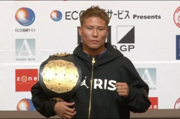 K-Jee 一夜明け会見/2020年11月3日 K-1福岡「ただ勝った、ベルトを獲っただけじゃいけない。これからは責任を持って、K-1を九州で広めていきたい」