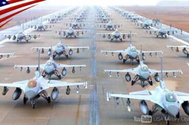 【圧倒的な空軍力】多数の戦闘機を滑走路に並べる"エレファント･ウォーク" (F-15, F-16, F-22, A-10, MV-22, CH-53, C-130)