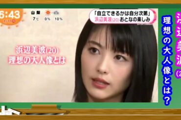 浜辺美波 (20) 新成人の抱負は？ (めざましテレビ/ 2021年1月11日)