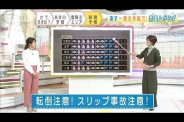 【関東の天気】ズラリ雪予報　転倒・スリップ注意！(2021年1月11日)