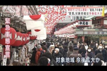 東京で新たに1219人感染・・・“宣言”地域は今後拡大か(2021年1月11日)
