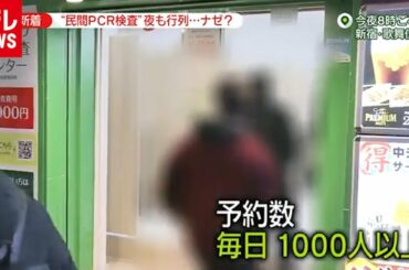 「新型コロナ」“民間ＰＣＲ検査”夜も行列…ナゼ？　千人超の予約（2020年12月22日放送「news zero」より）