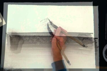 篠原貴之 水墨画塾 Vol.4 水墨画デモンストレーション 「立山礼賛」