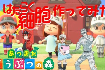 【あつ森】はたらく細胞の「赤血球」「白血球」「血小板」を作ってみた【マイデザイン】初心者向け【あつまれどうぶつの森】
