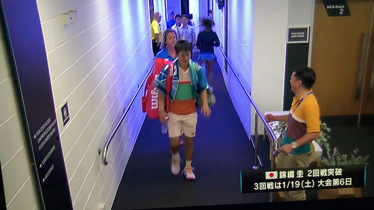 全豪オープンテニス2019 舞台裏で錦織圭くんすれ違う大坂なおみちゃんにグッ! 全豪オープンテニス2019 舞台裏で錦織圭くんすれ違う大坂なおみちゃんにグッ!