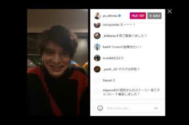 城田優 インスタライブ 2021/1/18 Yu Shirota live