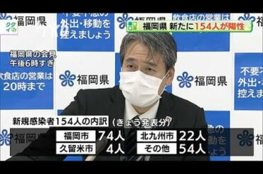 新型コロナ...福岡県で154人陽性　1人死亡