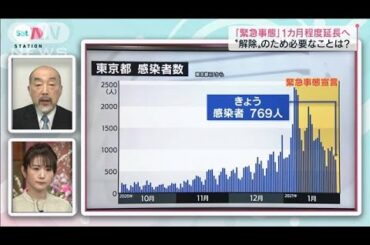 緊急事態宣言1か月程度延長へ どうすれば解除?(2021年1月30日) 緊急事態宣言1か月程度延長へ どうすれば解除?(2021年1月30日)