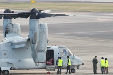 米軍オスプレイ、伊丹空港に緊急着陸　滑走路一時閉鎖