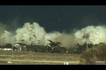 南相馬市に押し寄せる津波【視聴者提供映像】