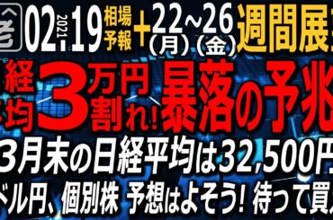 【相場天気予報＆週間相場展望】日経平均は米株の下落に伴い昨夜から調整の動き。３万円を割り、29800円付近まで下落している。これは暴落の予兆なのか？ドル円、個別株、予想はよそう！ラジオヤジの相場解説。