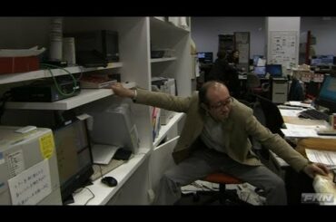 地震発生時 仙台放送報道フロア