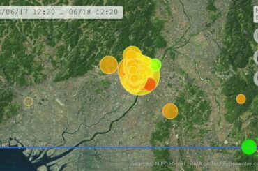 震源情報（大阪府北部、2018年6月18日）