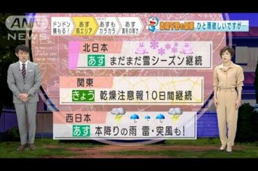 【全国の天気】あす九州本降り　関東は雨マークなし(2021年2月25日)