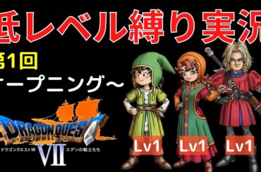 【開幕ハプニング】ドラクエ７低レベル攻略縛りその１【主１、キ１、マ１】