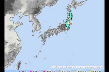 【東日本大地震】震源の推移　2011年3月11日11時51分~3月15日22時43分