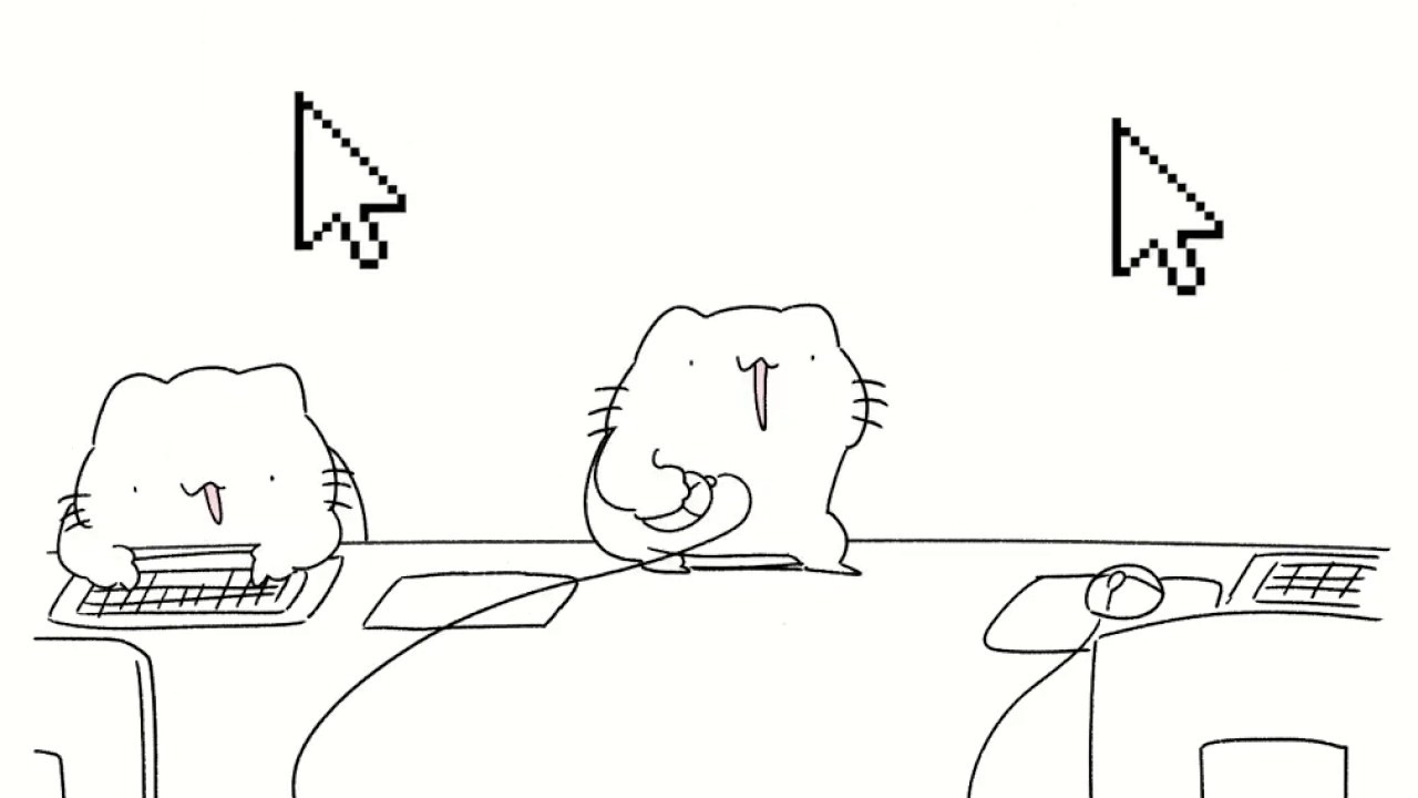パソコンが得意そうで何も分かっていない猫