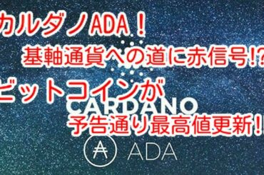 【ビットコイン】カルダノADA❗️基軸通貨への道に赤信号⁉️ビットコインが予告通り最高値更新‼️