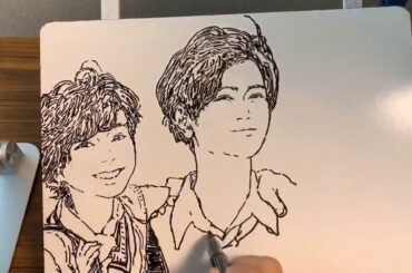 なにわ男子の信号ブラザーズの皆さんをホワイトボードで描いてみた
