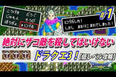 #1/5 【低レベル攻略】絶対にザコ敵を殺してはいけないドラクエ3【コメ付き】