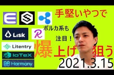 仮想通貨エンジンコイン,IOST,XRP,LISK,Reef,LIT,IoTeX,ONE2021 3 15銘柄分析