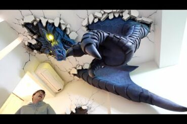 天井ブチ破ってドラゴンが部屋に来るドッキリ