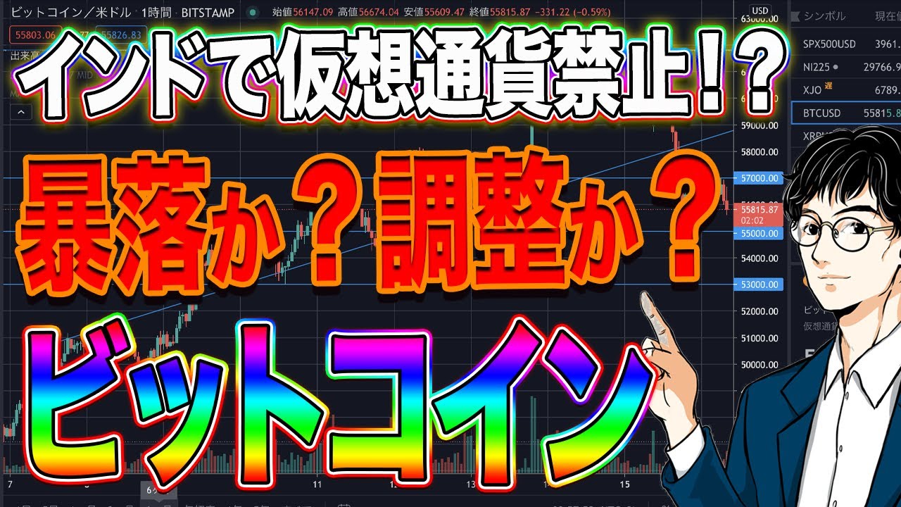 【ビットコイン】インドで仮想通貨禁止!?暴落か?調整か?ビットコイン相場解説 【ビットコイン】インドで仮想通貨禁止!?暴落か?調整か?ビットコイン相場解説
