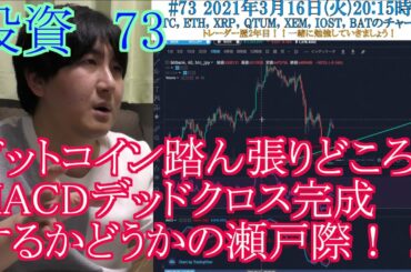 【投資】#73　ビットコイン踏ん張りどころ！！仮想通貨のチャート分析！