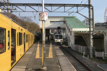 西武遊園地駅での撮影