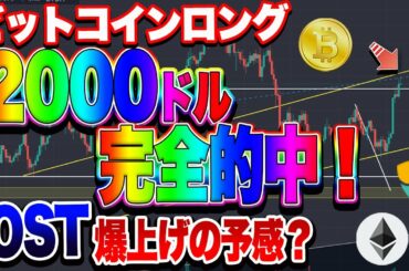 【仮想通貨】ビットコインロング2000ドル完全的中！IOST爆上げの予感？