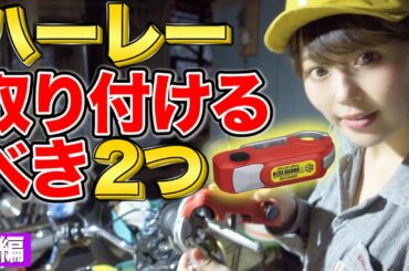 ハーレーライダーさんの必需品2点！[後編]絶対盗難させない！センサーアラーム付フロントブレーキロック取り付け！