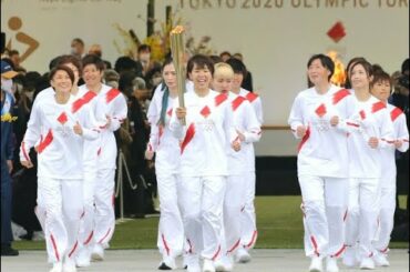 聖火リレーが福島からスタート　五輪開会式まで１２１日間の旅始まる