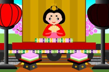 ひなまつり機関車とぼんぼり踏切