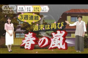 【全国の天気】週末は春の嵐に・・・あすは貴重な晴れ！(2021年3月25日)