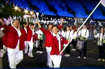 ロンドン五輪　開会式　日本入場の瞬間
