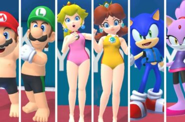 Mario & Sonic at the Olympic Games Tokyo 2020 - Swimming (All Characters)