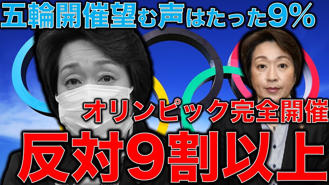 遂に9%!五輪完全開催望む声。遂に東京オリンピック開催望む声が10%を切った!それでも止まらない五輪プロパガンダ。元博報堂作家本間龍さんと一月万冊清水有高。 遂に9%!五輪完全開催望む声。遂に東京オリンピック開催望む声が10%を切った!それでも止まらない五輪プロパガンダ。元博報堂作家本間龍さんと一月万冊清水有高。