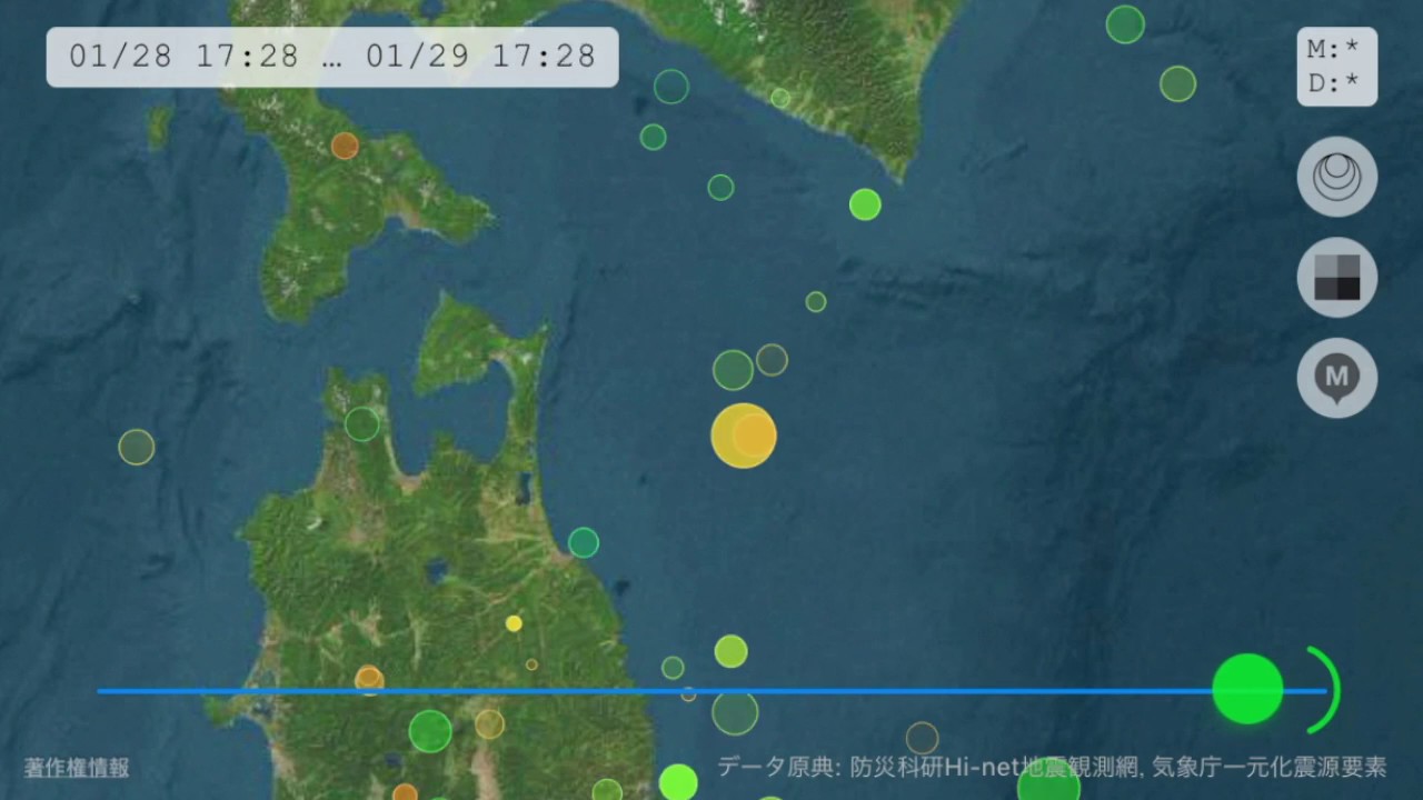 震源情報(青森県東方沖、2018年1月24日〜1月30日) 震源情報(青森県東方沖、2018年1月24日〜1月30日)