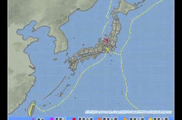 【東日本大震災】一週間の震源地の推移 week 2/Earthquake in Japan 2011.03.18-03.25