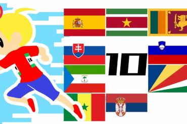 ピタゴラ国旗リレー１０（２０２０年の東京オリンピック開会式入場順を予想）