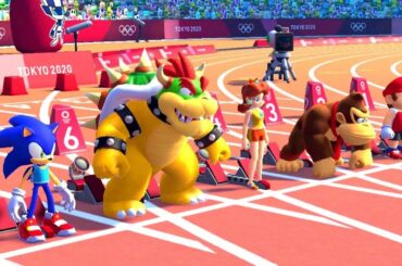 Mario & Sonic at the Olympic Games Tokyo 2020 - 100 Meter (All Characters)