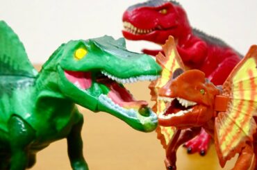 アニマルゾーン ライト&サウンドつき恐竜 スピノサウルス ディロフォサウルス