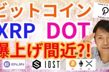 【仮想通貨BTC, ETH, XRP, ENJ, IOST, DOT】ビットコイン、リップル、ポルカドット爆上げ間近⁉️