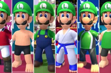 Mario & Sonic at the Olympic Games Tokyo 2020 - All Luigi Outfits
