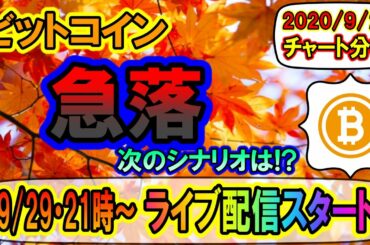 【仮想通貨・暗号資産】ビットコイン急落!!いつものシンプソンチャートが発生!!次のチェックポイントはココだ!!