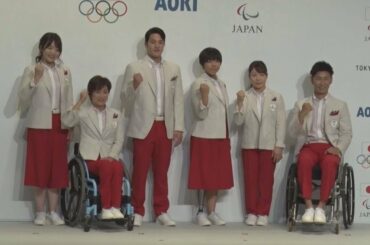 開会式用は白と赤 五輪パラ同じデザインに