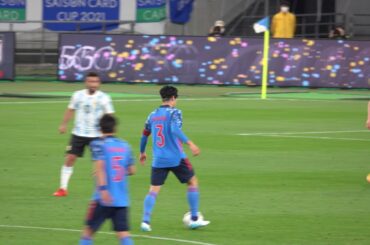 U-24日本代表　旗手玲央　→　久保建英　→　旗手玲央　→　三好康児　惜しいシーン　- JPN vs ARG 2021.3.26