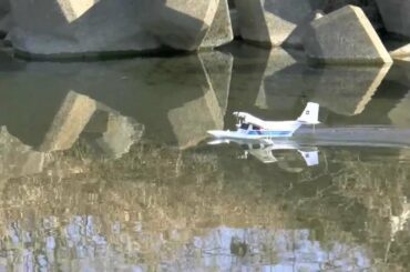 新型RC水上機「あつぎ」投入！　Maiden Flight of New RC Seaplane "Atsugi"