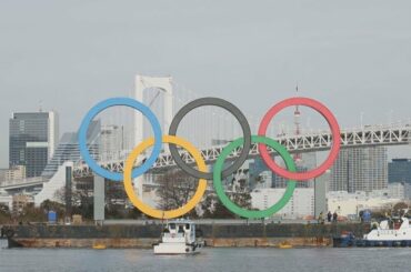 五輪マーク、お台場に出現 開幕半年前の披露へ準備